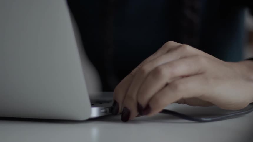 Woman Coding On Laptop