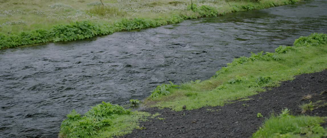 River water flows downstream