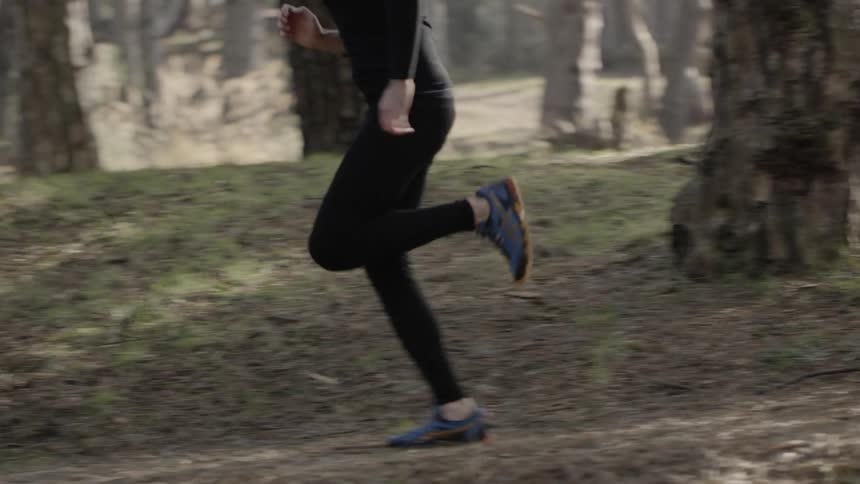 Man Running Through Forest And Dunes