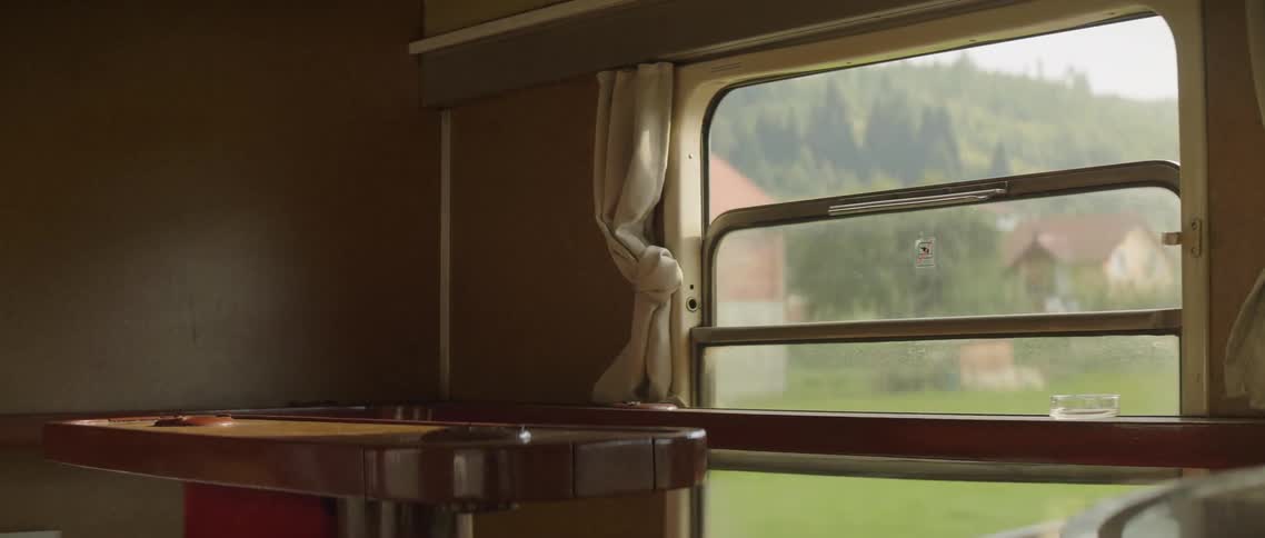 Woman Riding On Train