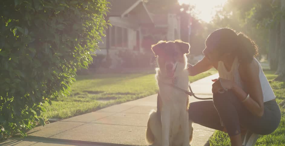Woman Jogging With Dog
