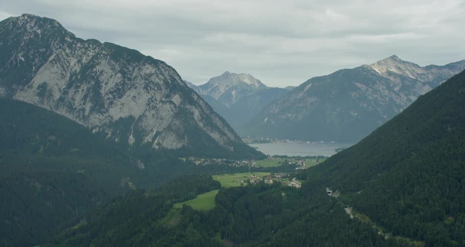 Clouds roll over the mountains