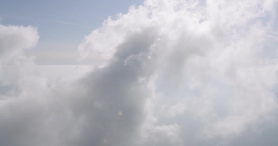 The heavy clouds move across the sky