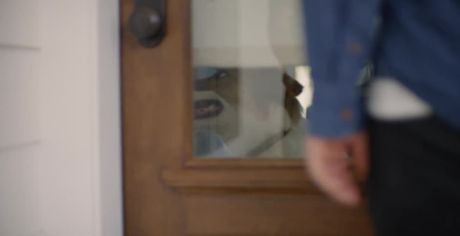 The door is opened for a visitor