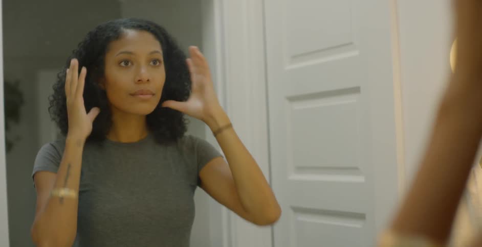 Woman Gets Ready To Go On Date