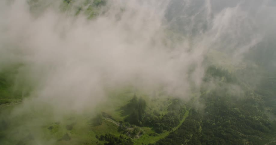 Aerials Of The Austrian Alps In Summer