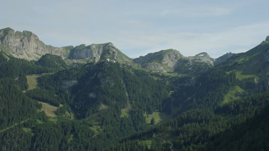 Aerials Of The Austrian Alps In Summer
