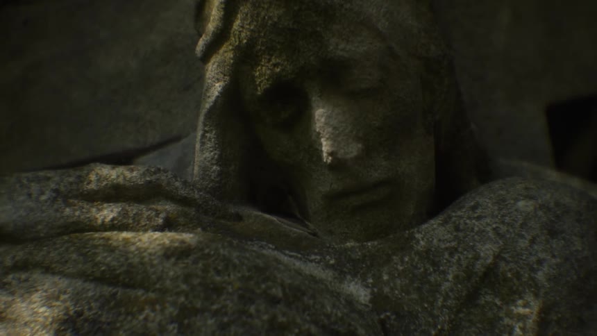 Stone statue of a man