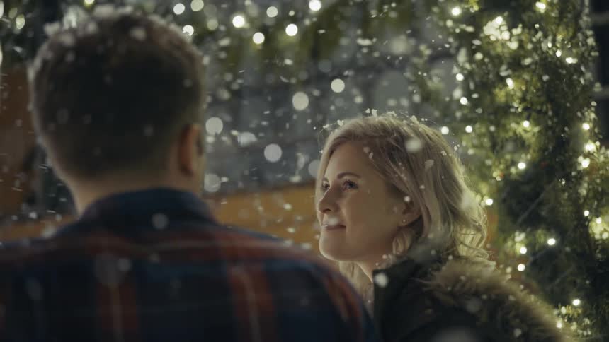 Couple Celebrating Christmas