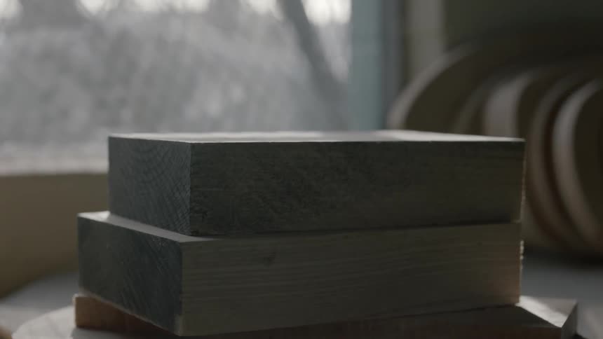Wooden blocks on a table