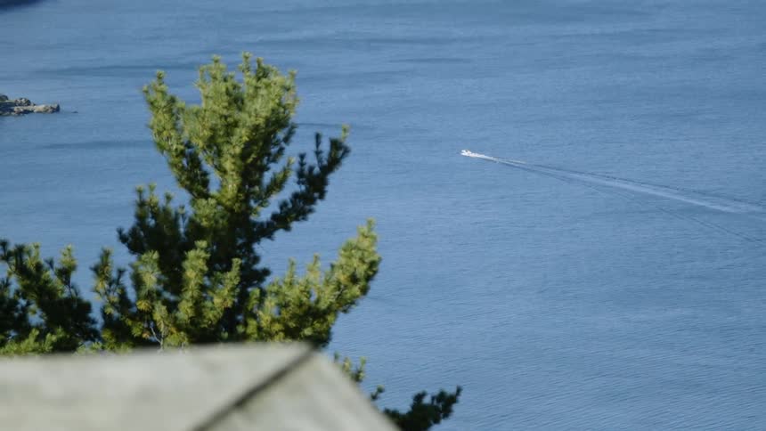 Boat navigating on a calm sea