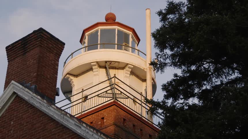 A lighthouse on a bright day