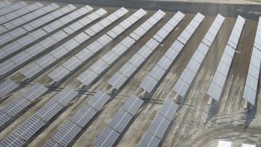 Solar panels are directed towards the sunlight
