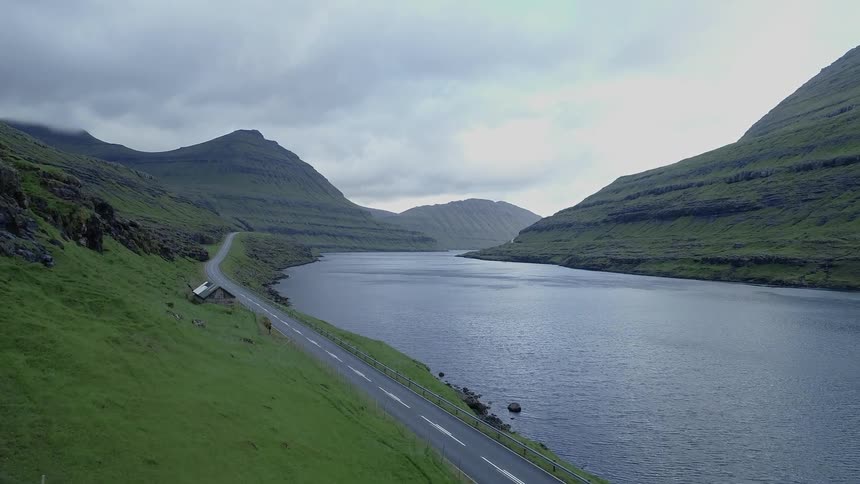 A quiet river in between mountains
