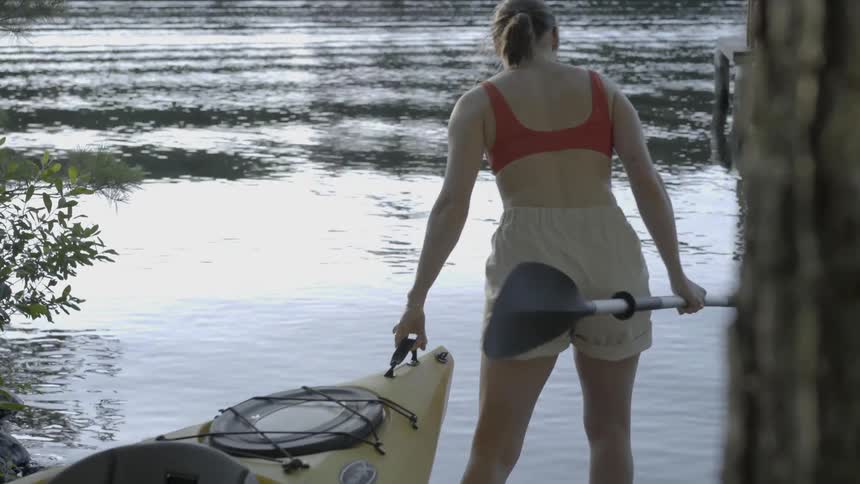 Girl goes kayaking