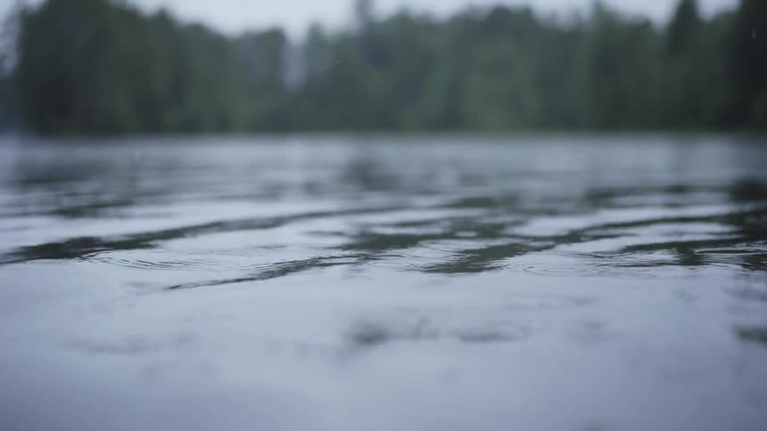 Rainy weather on Lake