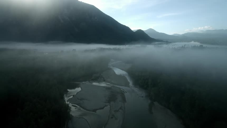 Foggy River Aerials