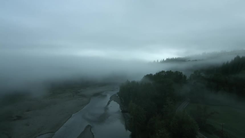 Foggy River Aerials