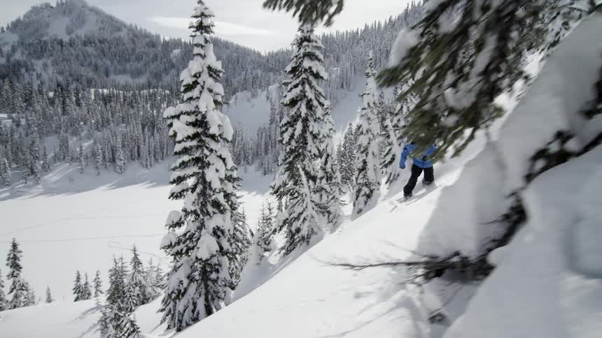 A child is skiing