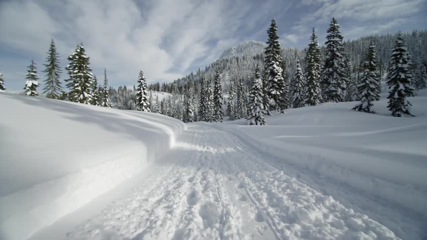 A snow covered road