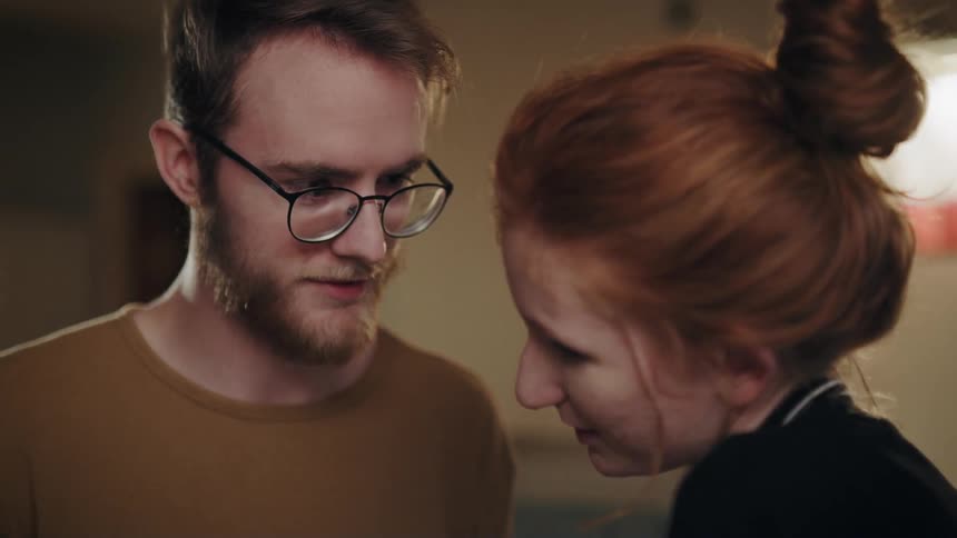 Two people chatting