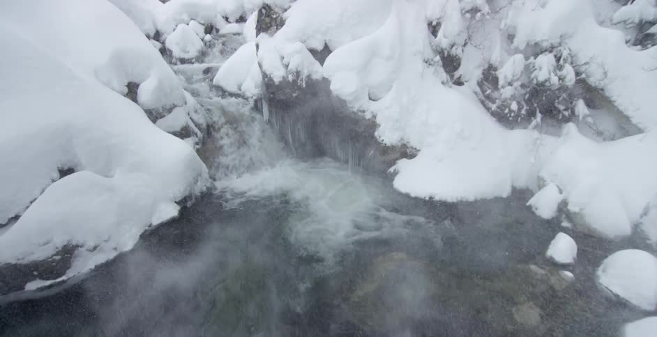 Snow Covered Forest Aerials