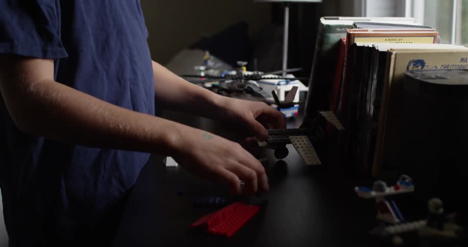 A man is playing with his drums