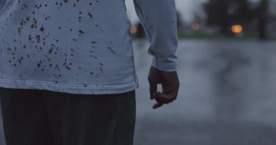 Man Running In Rain