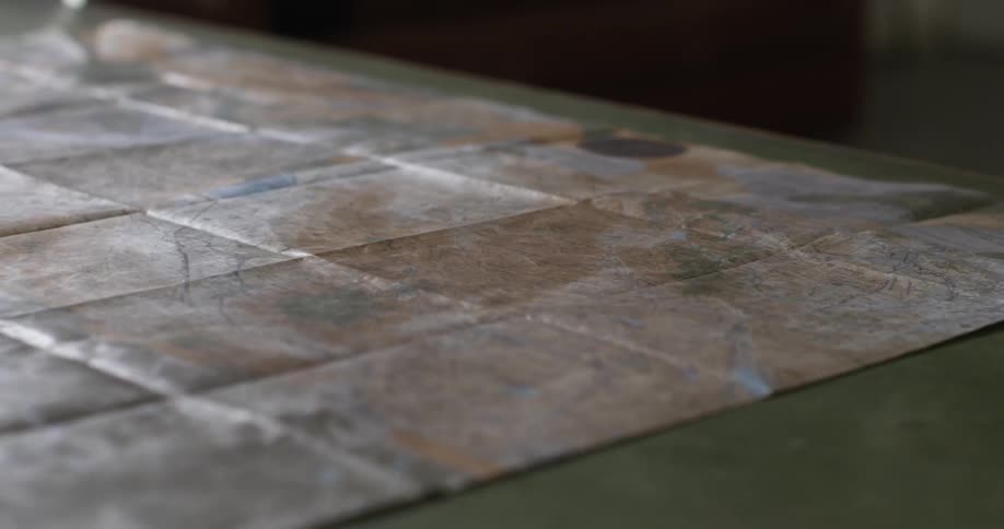 A map on top of a table