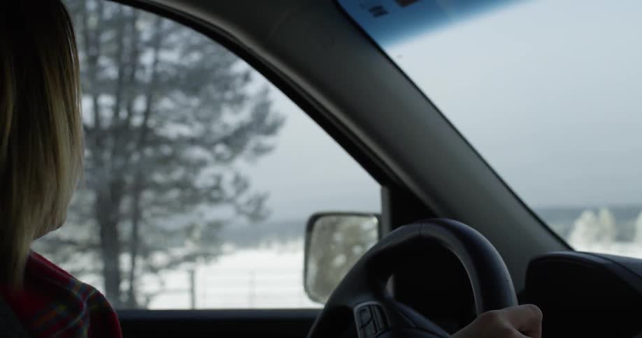 A person driving a car