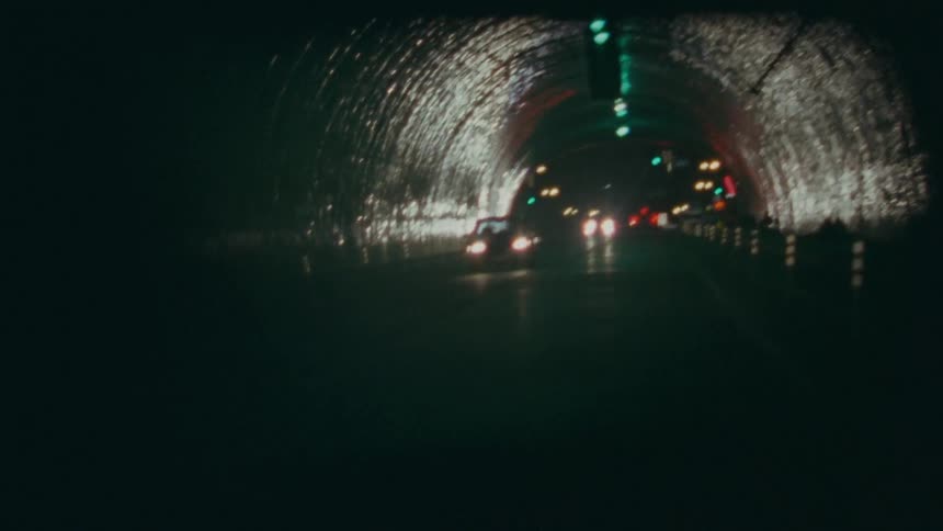 Cars driving in a tunnel