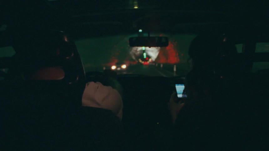 People driving in a tunnel