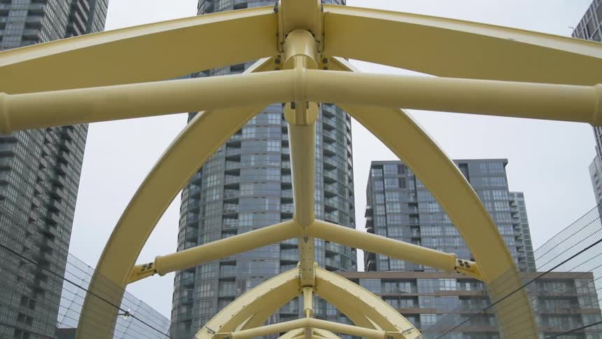 Yellow metal bridge