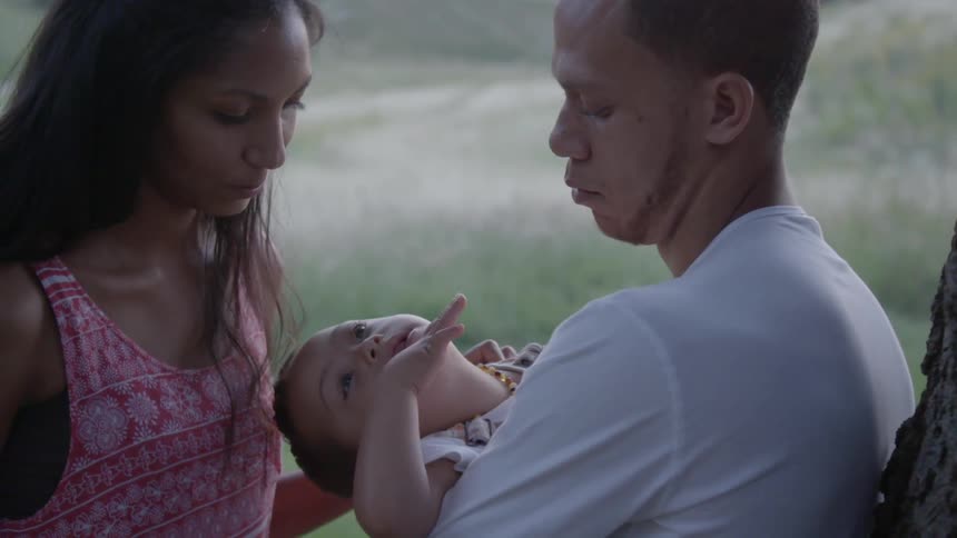 People are playing with their child