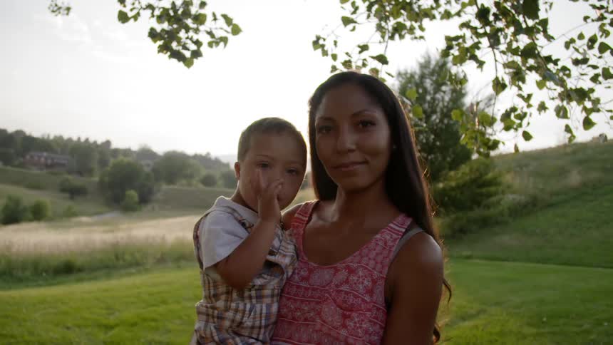A person holding a baby
