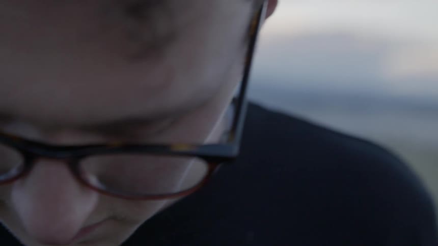 A person wearing glasses