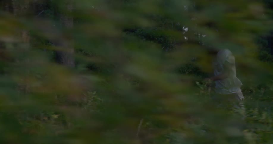 Man is running through a field