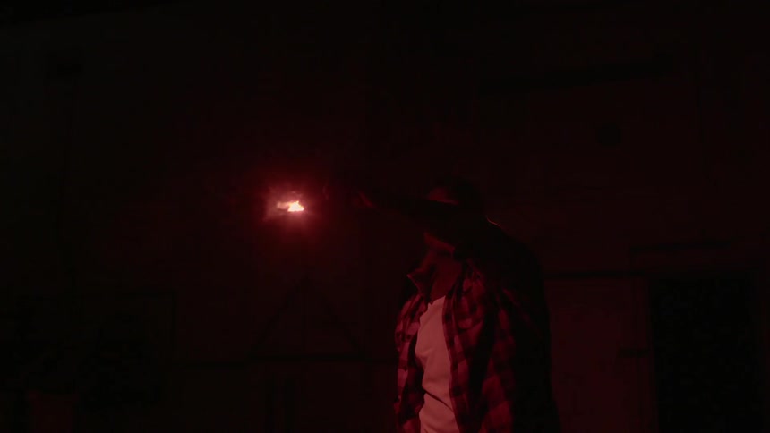 People holding flares