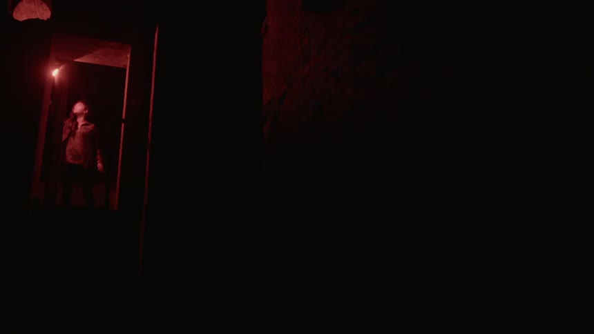 A person holding a flare