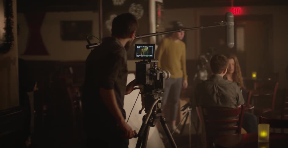 People are filming a show