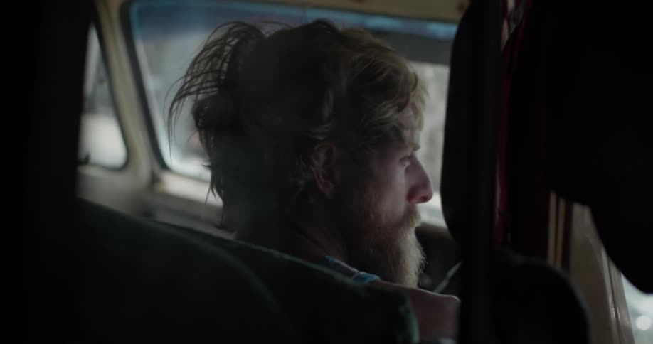 Man Driving To Beach And Surfing