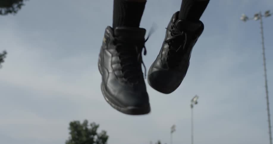 A man is doing high jumps
