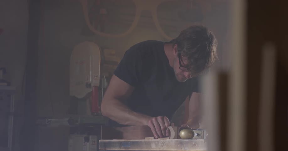 Man tries to put together his work