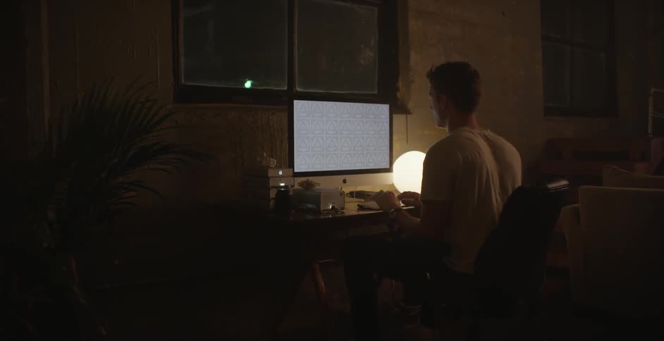 A man working on a computer