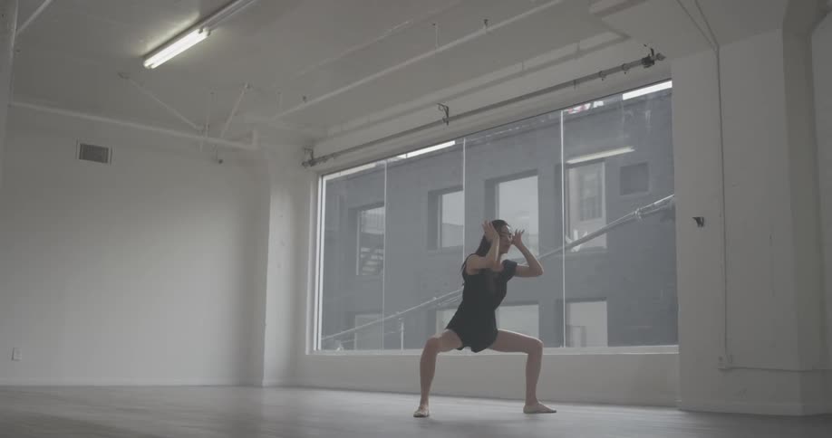 Jazz Dancer In Large Studio