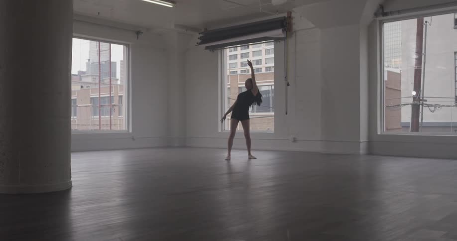 Jazz Dancer In Large Studio