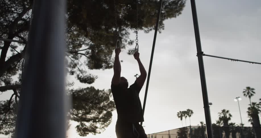 Man Working Out Outside