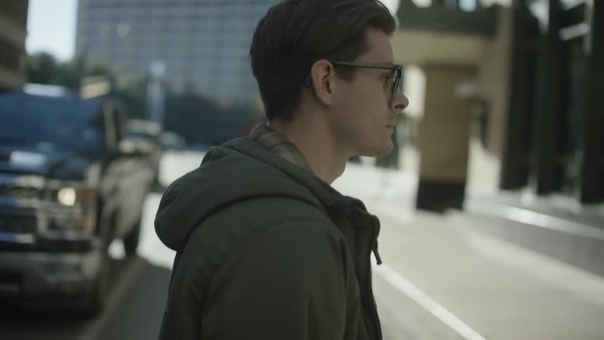 A person wearing glasses