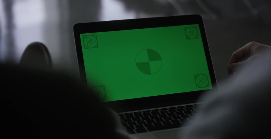 A person using a laptop