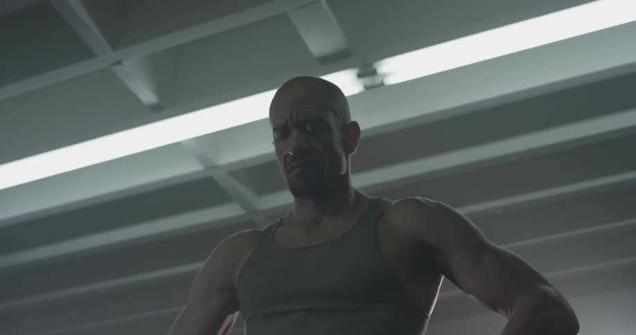 Man Working Out In Gym